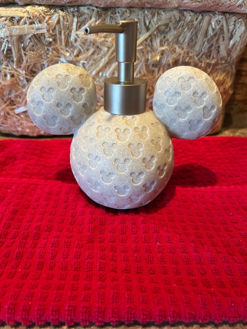 Disney Mickey Mouse Embellished Sand Stone Soap Dispenser